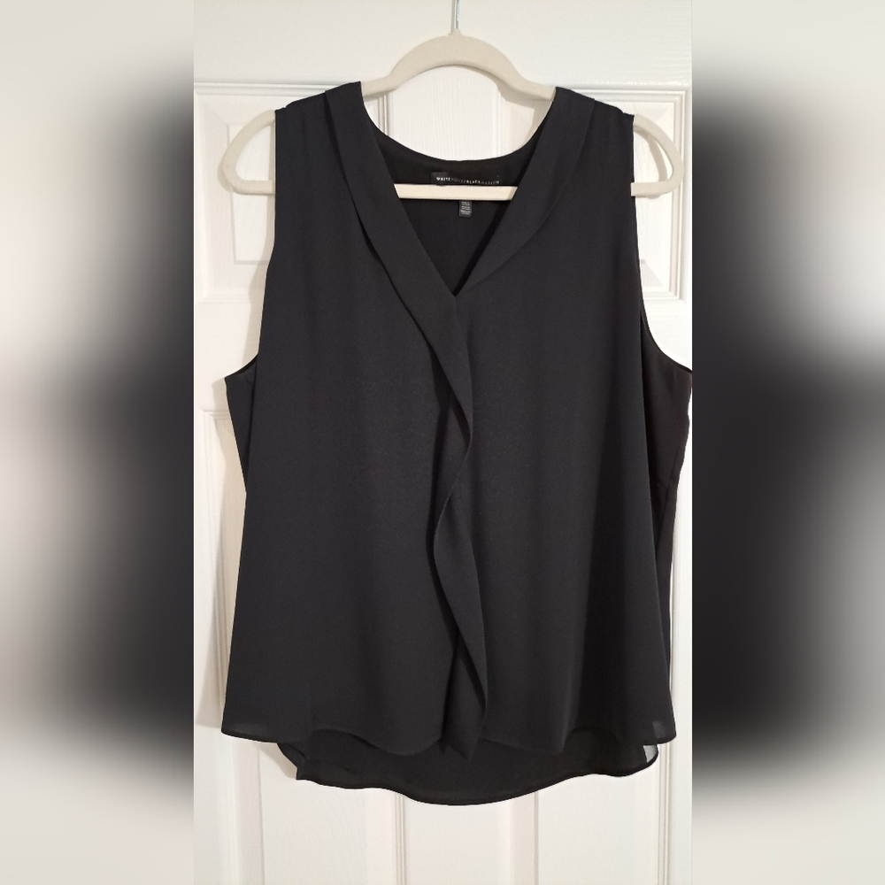 WHBM Sleeveless Black Blouse